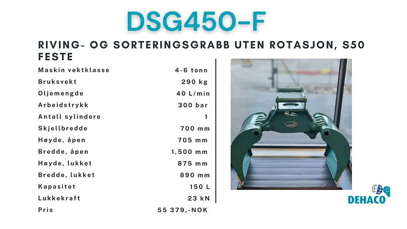 DSG 450 grabb info