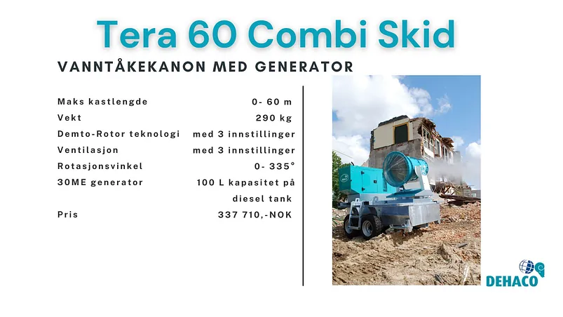 Tera vanntåkekanon info og pris