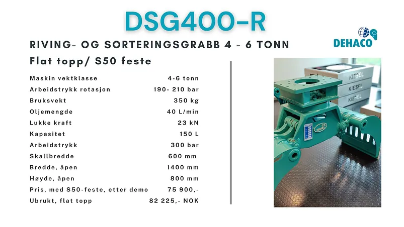 DSG 400 grabb info