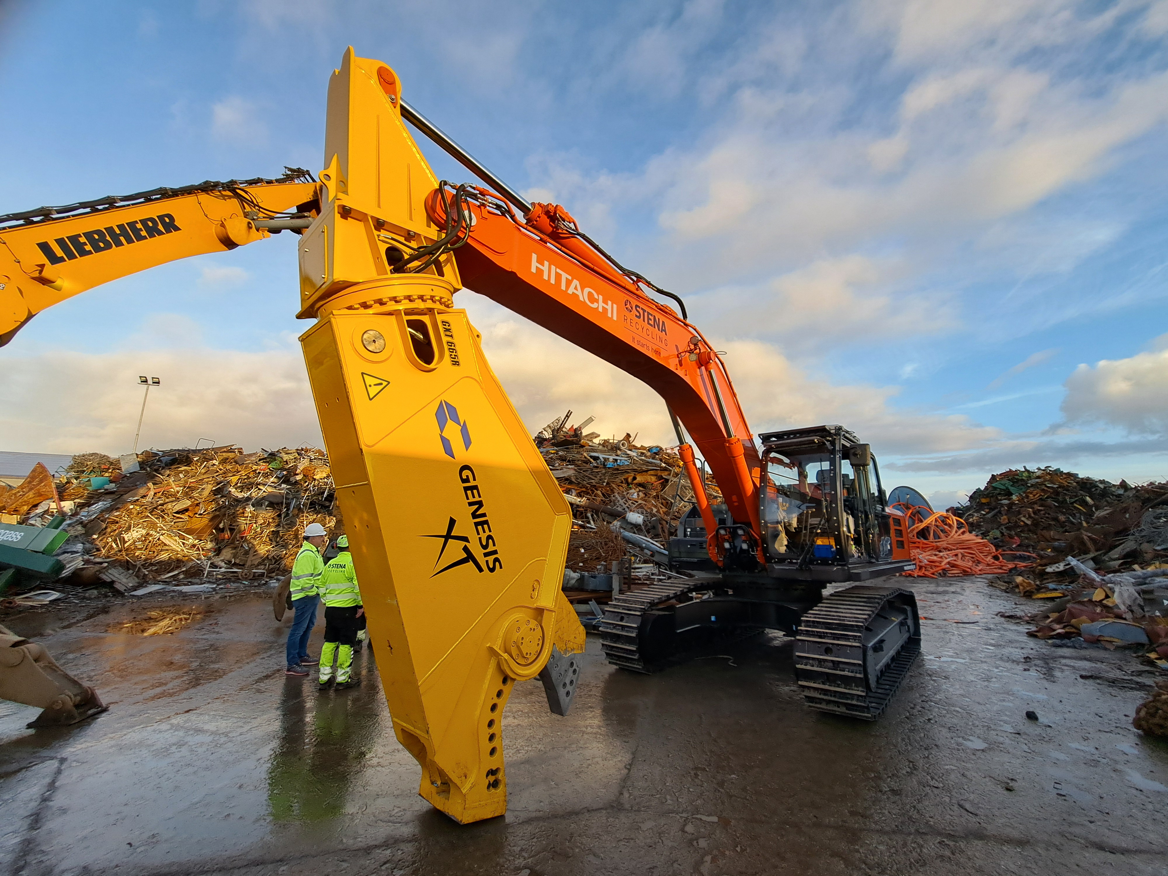 Genesis saks plassert på Hitachi maskin 